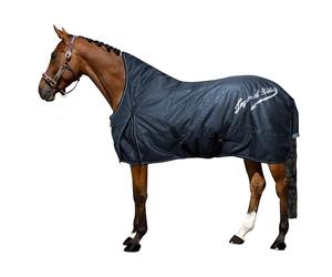 Super-dry Imperial Riding Couverture d'extérieur 0gr 145 cm pour Cheval Bleu Marine, Unisex, Hiver, Polyester/Nylon/Polyester, Uni, Fleurs, Imperméable, Col Rond, Lavage en Machine, 1 Unité