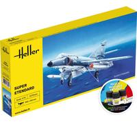 Heller Maquette d'avion Starter Kit Super Étendard 1/72 - Colle et peintures incluses