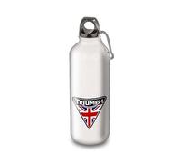 SUPER FABRIQUE Gourde/Bouteille d'eau en Aluminium - Acier Inoxydable - réutilisable 330ml à 750ml, design unique triumph drapeau anglais (Aluminium, Mousqueton M 500ml)