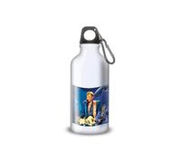 SUPER FABRIQUE Gourde/Bouteille d'eau en Aluminium - Acier Inoxydable - réutilisable 330ml à 750ml, hommage à Johnny Hallyday (Aluminium, Mousqueton S 400ml)