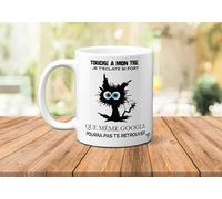 SUPER FABRIQUE Mug/Tasse en céramique Chat Fou, Thé du matin, imprimée en France