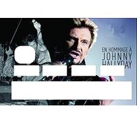 SUPER FABRIQUE Stickers Hommage Johnny Hallyday pour Personnaliser Votre Carte Bleue Selon l'envie du Moment