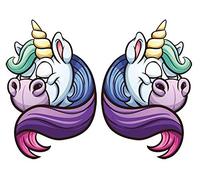 SUPER FABRIQUE Stickers rétro réfléchissant pour Casque Enfant Licorne x2 (vélos et Autres)
