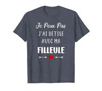 Super filleule Je Peux Pas J'Ai bêtise avec Ma filleule T-Shirt, Homme, Bleu Chiné, S