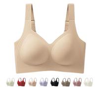 Super Firming Jelly Bra, 2025 New Comfortable Wireless Full Coverage Jelly Smoothing Supportive Wireless Push Up Bras 2.0 (Skin,TG)