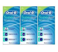 Super Floss, 50 brins prédécoupés, menthe, lot de 3