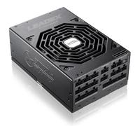SUPER FLOWER Leadex Titanium 1600 W 80+ Titane, ATX 3.1, W/12V-2x6 (2 x 8pin - 16pin Câbles natifs)*2, 10 ans de garantie, mode Eco, module complet, ventilateur à roulement à billes, SF-1600F14HT