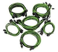 Super Flower Compatible Sleeve Cable Kit Pro - Schwarz/grün