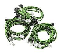 Super Flower Compatible Sleeve Cable Kit - Schwarz/grün