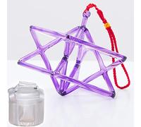 SUPER FOREST Pyramide chantante en cristal de quartz, excellent son pour la guérison, la méditation, instrument de musique parfait pour la guérison des chakras, avec percuteur de cristal et sac de