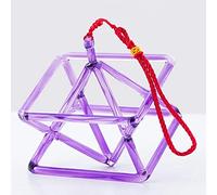 SUPER FOREST Pyramide chantante en cristal de quartz pour guérison, méditation, excellent son, instrument de musique parfait pour la guérison des chakras, avec percuteur en cristal et sac de transport