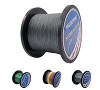 Super Forte tressée Ligne de pêche - 4 brins Multifilament PE Ligne de pêche tressée - Résistant aux abrasions lignes - Incroyable Super Power Line 4,5 - 60,3 kilogram, 110 Yards-1100 cours par Shaddock Pêche, gris, 133LB/0.7MM/(500M/546Yds)