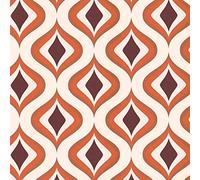 Super Fresco Papier Peint Motif Trippy Choc/Orange 15195 Facile à Poser