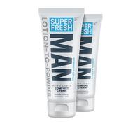Super Fresh Ball Lot de 2 déodorants en poudre Crème confort pour les parties de l'aine des fesses et du corps Contrôle les odeurs Empêche les frottements et les démangeaisons Absorbe la sueur Formule