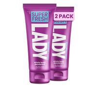 Super Fresh Lady Lot de 2 déodorants pour tout le corps pour femme sans aluminium pour le corps privé et les plis cutanés, arrête les odeurs, parfum jasmin, rose, hygiène féminine, deux tubes de 113,4