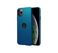 Super Frosted Shield - Coque pour Apple iPhone 11 Pro Max avec logo (Bleu paon)