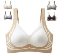 Super Gather Bra Lifting Anti-Sagging, Lifting Anti-Sagging Breathable Adjustable Seamless Support (Beige,Moyen)
