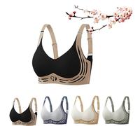 Super Gather Bra Lifting Anti-Sagging, Wmstylist Lushfitting Powerful Push-Up Seamless Bra, Women's Full Coverage (Black,Grand)