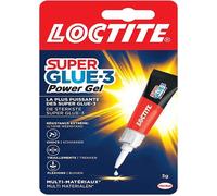 Super Glue-3 Power Gel,colle forte enrichie en caoutchouc,colle gel ultra-résistante,à séchage immédiat,colle transparente,tube 3 g