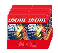 Super Glue-3 Power Gel Mini Dose, colle forte enrichie en caoutchouc, mini-dose de colle gel ultra-résistante, séchage immédiat, colle transparente, lot de 24 tubes 1 g