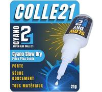 Super Glue Colle21 SLOW DRY 21g by Ammo Mig - Colle Cyanoacrylate Extra Forte à Prise Lente pour Modélisme, Bricolage et Réparations de Précision (Colle Slow Dry 21g)