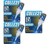 Super Glue Cyano Colle21 21g (Lot de 3) | Colle Extra-Forte Grand Format - Séchage Ultra-Rapide - Collage Précis & Multi-Matériaux - Formule Fluide et Longue Durée (Lot de 3)