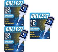 Super Glue Cyano Colle21 50g (Lot de 3) | Colle Cyanoacrylate Ultra-Forte Grand Format - Séchage Express - Précision Pro - Multi-Matériaux & Application Fluide (Lot de 3)