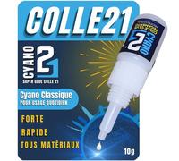 Super Glue Cyanoacrylate 10g - Colle Ultra Puissante Polyvalente Modélisme, Bricolage Et Réparation - Séchage Rapide Et Transparente - Pour Le Métal, Bois, Plastique, Résiste Haute Température