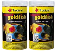 Super Goldfish Mini Sticks 250ml / 150g - Nourriture de Base pour tetes de Lion et Autres Poissons Rouges Japonais (Lot de 2)