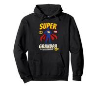 Super Grandpa Hero Bande dessinée rétro drôle Grand-père Sweat à Capuche