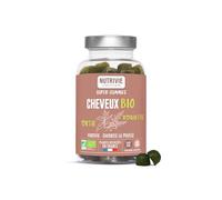 Super-Gummies Cheveux Bio - Fortifie & Favorise la Pousse des Cheveux - Plantes 100% Françaises & Bio - Roquette & Ortie - Cure 1 mois - 60 gummies - Fabriqué en France - Nutrivie