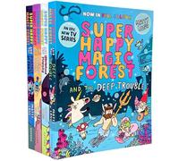 Super Happy Magic Forest Series by Matty Long Colour illustrated 4 Books Collection Set (Humongous Fungus, Portals Of Panic, Deep Trouble & Distant Desert)