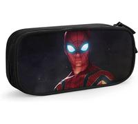 Super Hero Movie Étui À Stylos Grande Capacité Étui À Crayons Double Fermeture Éclair Organisateur De Papeterie Sac De Papeterie Sac À Cosmétiques Noir-Noir