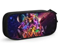 Super Hero Movie Étui À Stylos Grande Capacité, Trousse À Crayons, Double Fermeture Éclair, Organisateur De Papeterie, Sac De Papeterie, Trousse À Cosmétiques, Rose-Noir