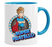 Super Hero Tasse/Mug - Super Fratello meilleur du monde - Idees cadeaux fête des pères/Joyeux Anniversane/Tasses Originales de café. Céramique 350 ml