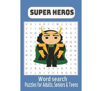 super hero word search puzzle book: Word Searches with Easy to Read Print about super hero, kids fun, Marvel , and More | 6x9 inches, 110 Pages | 50+ ... Gift of Vacations, Holidays and Free Times