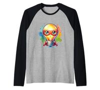 Super héros de l'ampoule mignonne super-héros super-héros Manche Raglan