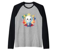 Super héros de l'ampoule mignonne super-héros super-héros Manche Raglan