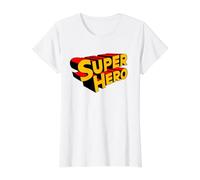 Super héros drôle de Super-héros T-Shirt Graphique avec Valeur, Femme, Blanc, L