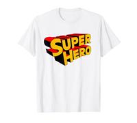 Super héros drôle de Super-héros T-Shirt Graphique avec Valeur, Homme, Blanc, XL