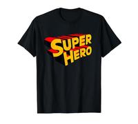 Super héros drôle de Super-héros T-Shirt Graphique avec Valeur, Homme, Noir, S