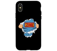 Super héros du prénom Zion pour Les garçons nommés Zion Coque pour iPhone X/XS