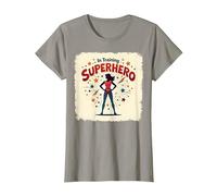 Super-héros en Formation, Style de Bande dessinée rétro autonomisant Les Femmes T-Shirt, Femme, Ardoise, S