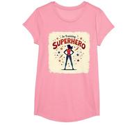 Super-héros en Formation, Style de Bande dessinée rétro autonomisant Les Femmes T-Shirt, Fille, Rose, XS