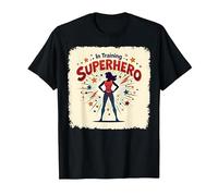 Super-héros en Formation, Style de Bande dessinée rétro autonomisant Les Femmes T-Shirt, Homme, Noir, S