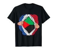 Super-héros Martiniquais Français Drapeau Martinique France T-Shirt