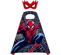 Super héros personnage d'aventure masque cape carnaval enfant héros costume carnaval set jeu de rôle magie mascarade théâtre super héros bande dessinée, couleur : bleu