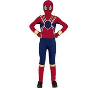 Super héros personnage d'aventure Spider Costume futur enfants masque costume carnaval héros de dessin animé fantasy fête super pouvoir, taille : 140/146 couleur : bleu