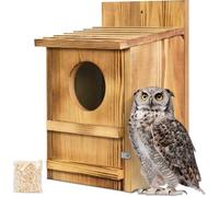 Super Idee Grand nichoir en bois pour chouette effrayante, chouette forestière, chouette forestière, chouette forestière, chouette forestière, chouette à barbe, nichoir pour oiseaux, décoration de