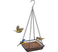 Super Idee Mangeoire à mailles fines suspendues avec chaîne en acier inoxydable - Mangeoire à oiseaux résistante aux intempéries - Mangeoire pour oiseaux sauvages, mésanges et moineaux